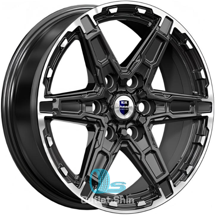 K&K Дистрикт 8xR18/6x139.7 ET 50 Dia 95.1 Черный бриллиант