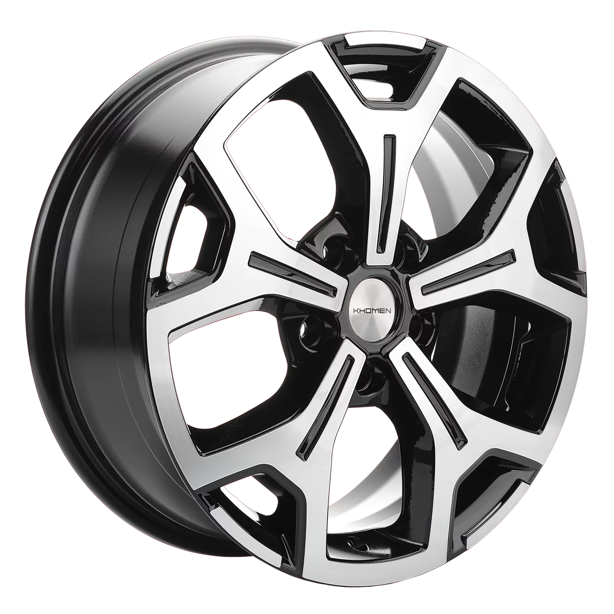 Khomen Wheels KHW1710(2) (Mercedes Vito) 6.5xR17/5x112 ET 50 Dia 66.6 Black-FP