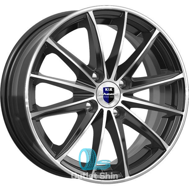 K&K Пойнт Бланк 6xR15/4x100 ET 46 Dia 54.1 Алмаз черный SK