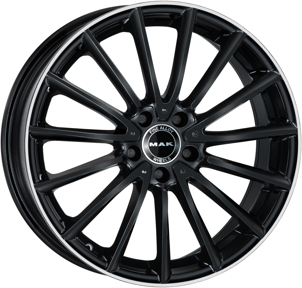 MAK Komet 8xR19/5x112 ET 48 Dia 66.6 Gloss Black Mirror Ring