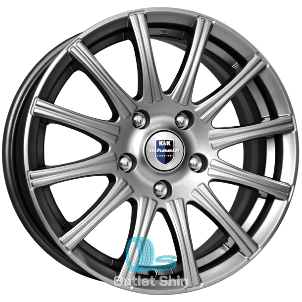 K&K Сиеста 5xR13/4x98 ET 29 Dia 58.6 Дарк платинум