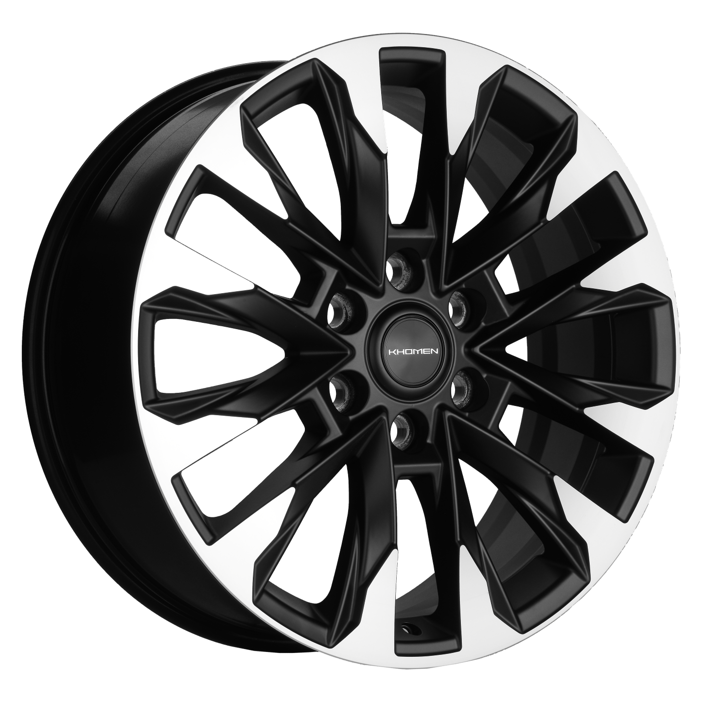 Khomen Wheels KHW2010 (Chevrolet Tahoe) 8xR20/6x139.7 ET 28 Dia 78.1 Black-FP