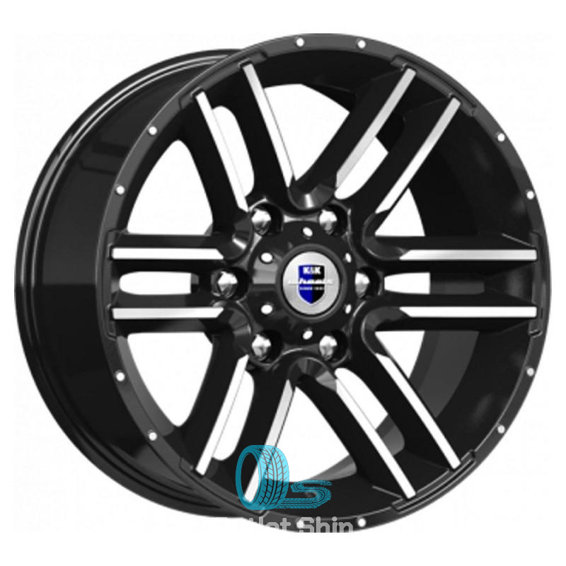 K&K Алгама 8xR17/6x139.7 ET -10 Dia 106.1 Алмаз черный