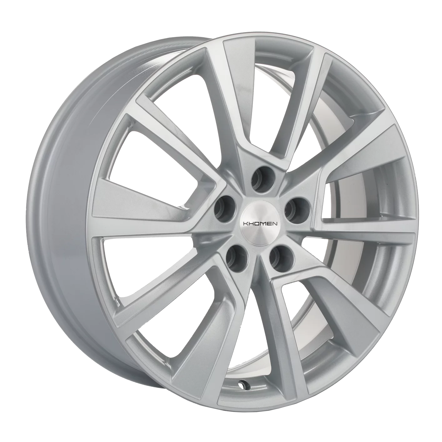 Khomen Wheels KHW1802 (Changan/Geely/Lexus/Suzuki/Toyota) 7xR18/5x114.3 ET 45 Dia 60.1 F-Silver-FP