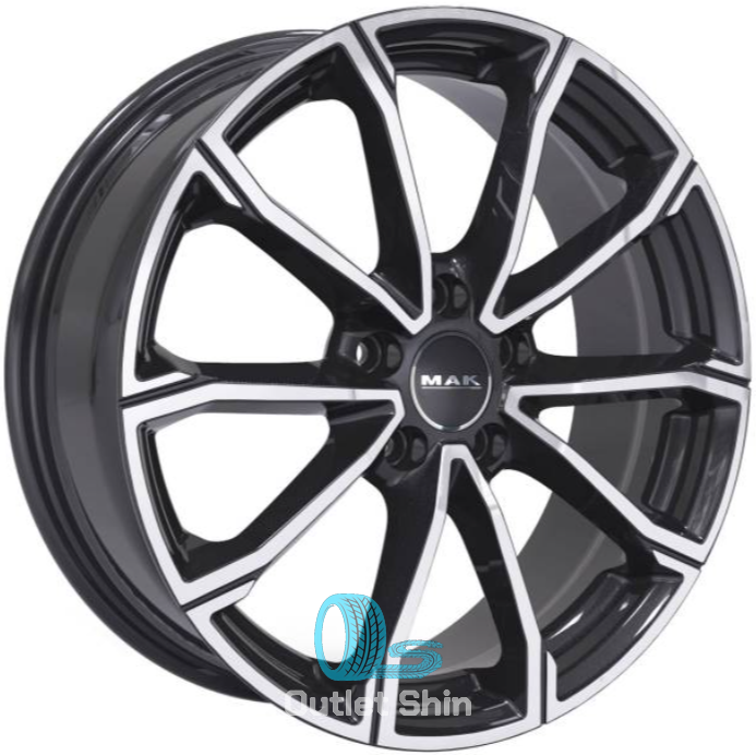 MAK DaVinci 7xR17/5x114.3 ET 35 Dia 66.1 Black mirror