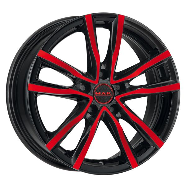 MAK Milano 6.5xR16/5x114.3 ET 40 Dia 76 Black Red Face