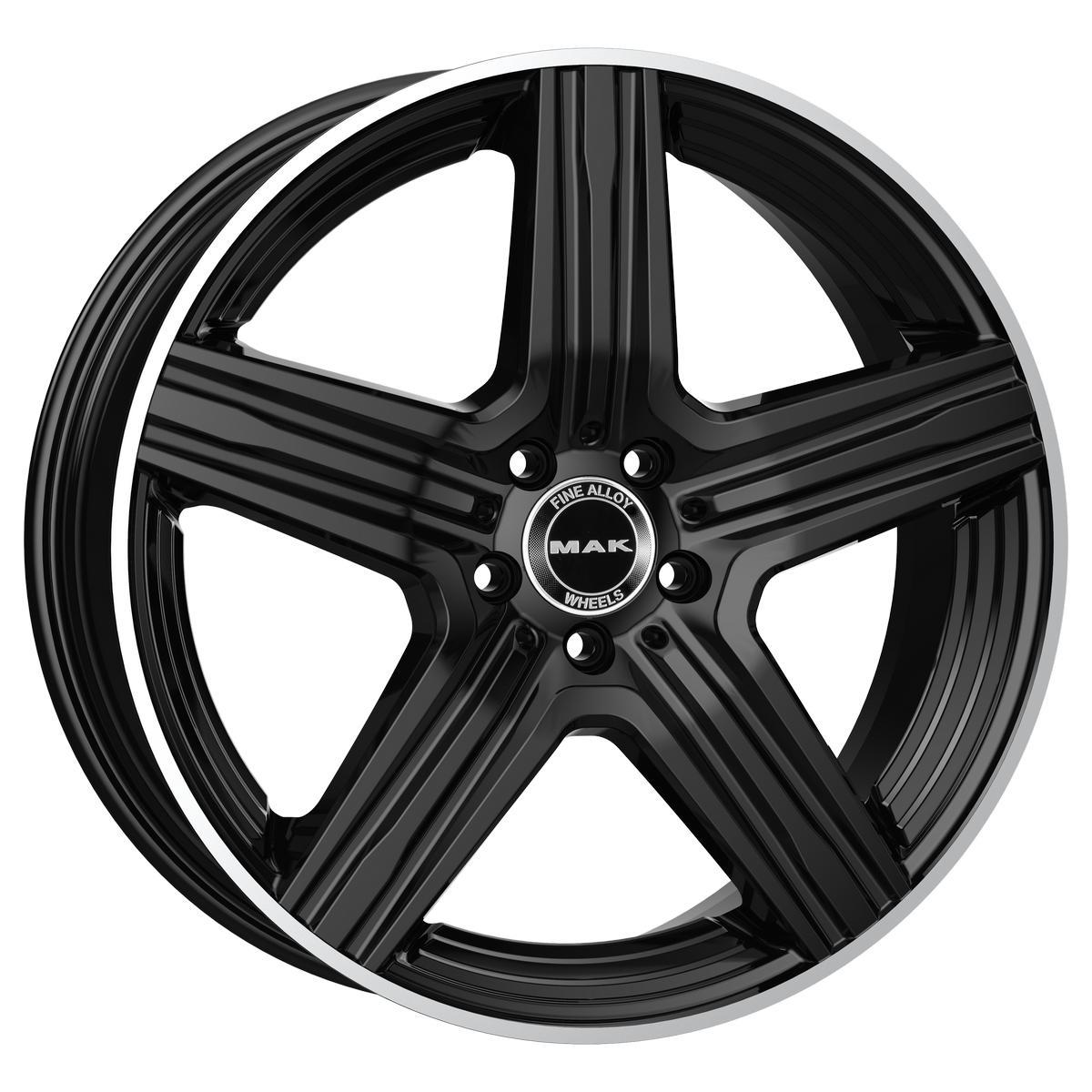 MAK Lewis 9xR18/5x112 ET 50 Dia 66.6 Gloss Black Mirror Ring