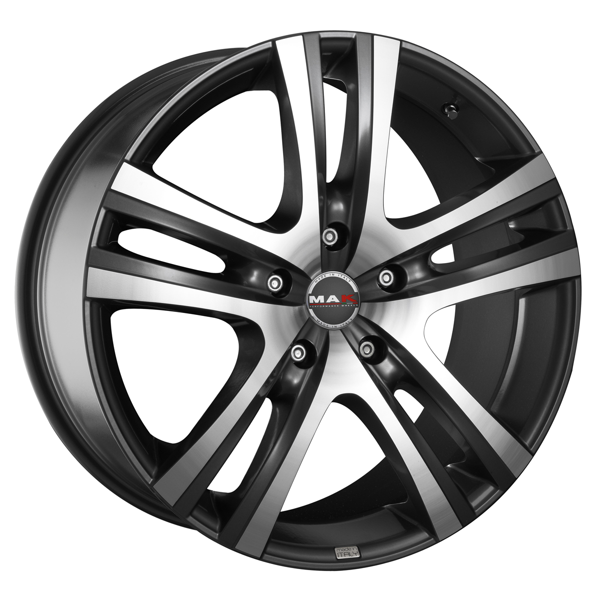 MAK Aria 8xR18/5x114.3 ET 40 Dia 60.1 Gunmetal Mirror Face