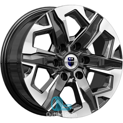 K&K Тейт 7.5xR17/6x139.7 ET 25 Dia 106.1 Алмаз черный