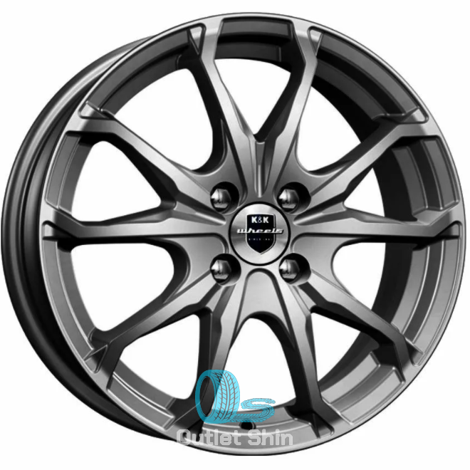 K&K Brent 6xR16/4x100 ET 45 Dia 67.1 Дарк платинум