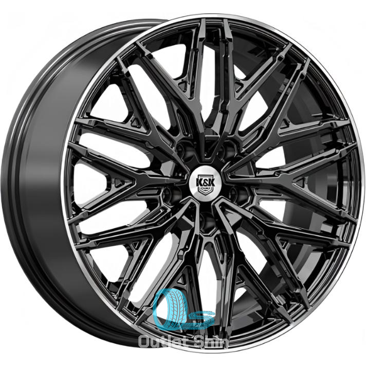 K&K Клермон 8xR19/5x114.3 ET 33 Dia 67.1 Черный бриллиант