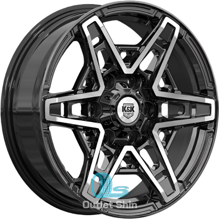 K&K Блэкберн 8xR17/6x139.7 ET 42 Dia 100.1 Алмаз черный