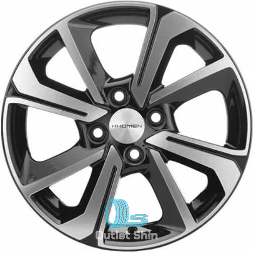 Khomen Wheels KHW1501 (Cobalt) 6xR15/4x100 ET 39 Dia 56.6 Black-FP