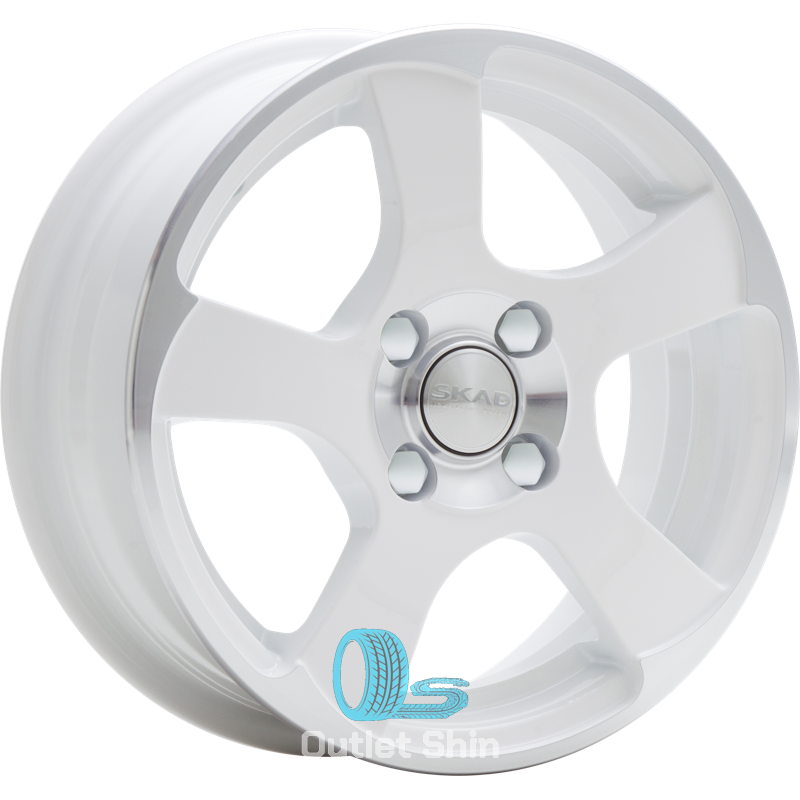 Скад Акула 5.5xR14/4x100 ET 35 Dia 67.1 Алмаз белый