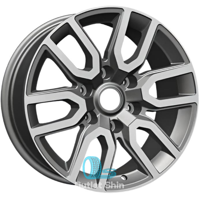 Khomen Wheels KHW1723 (Fortuner/Hilux) 8xR17/6x139.7 ET 30 Dia 106.1 Gray-FP