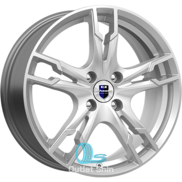 K&K Солар 7xR17/4x100 ET 43 Dia 60.1 Elite silver