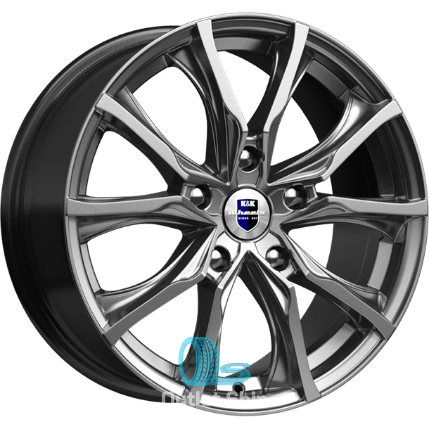 K&K Твист 7.5xR17/5x114.3 ET 45 Dia 66.1 Дарк платинум