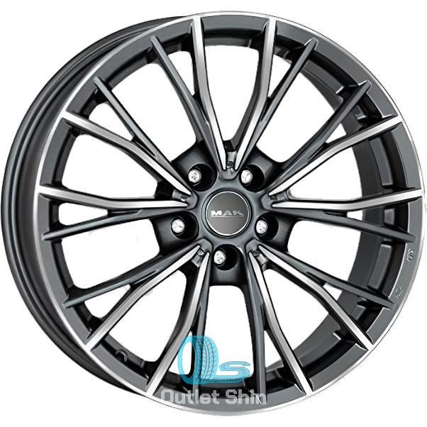 MAK Mark 8xR17/5x120 ET 30 Dia 72.6 Hyper Black Face Polished
