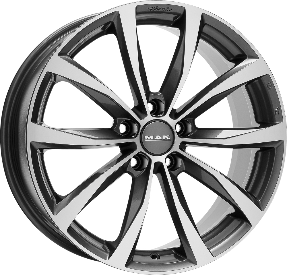 MAK Wolf 7xR17/5x98 ET 41 Dia 58.1 Gunmetal Mirror Face