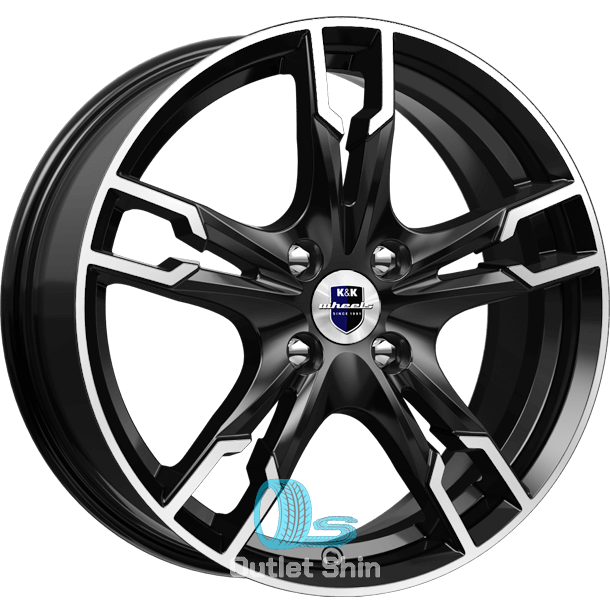 K&K Солар 7xR17/5x114.3 ET 48.5 Dia 67.1 Алмаз черный SK