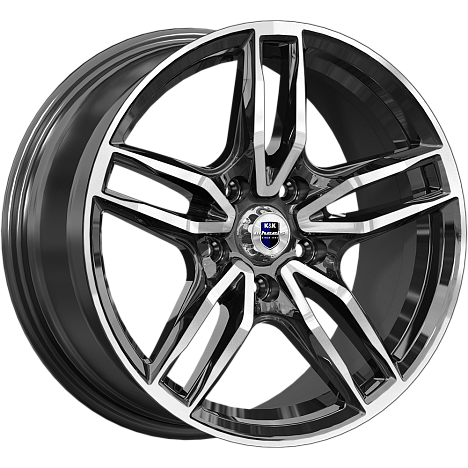 K&K Бартон (КС1110) 8xR17/5x114.3 ET 45 Dia 67.1 Алмаз черный