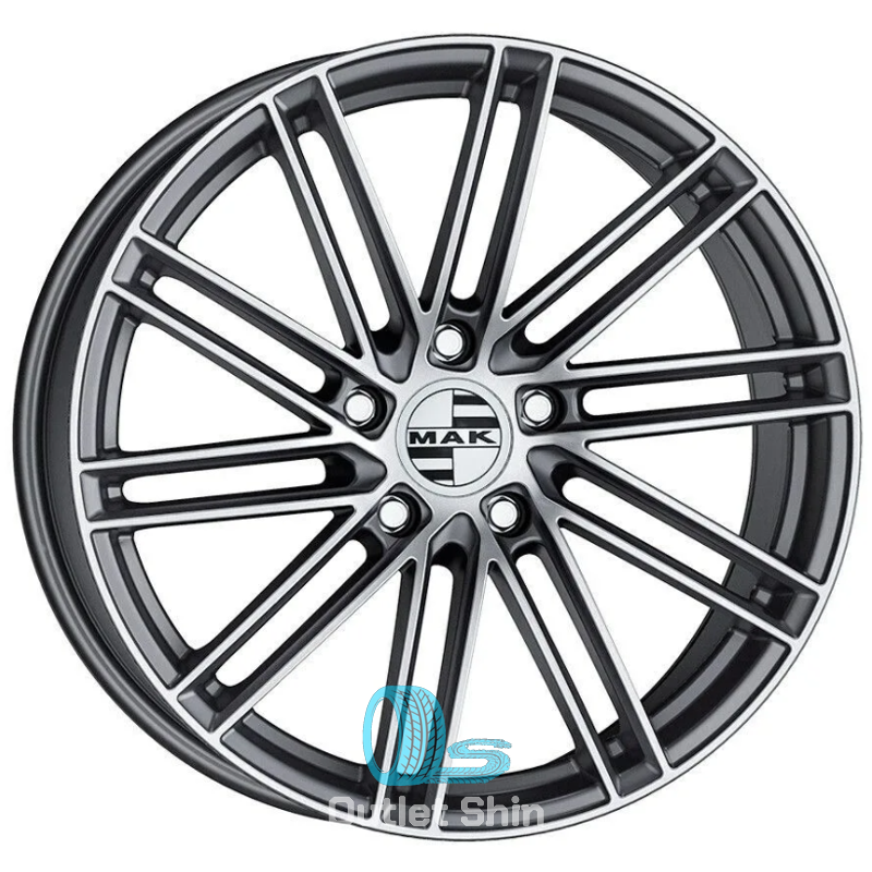 MAK Leipzig-D 10.5xR22/5x112 ET 45 Dia 66.6 Gunmetal Mirror Face