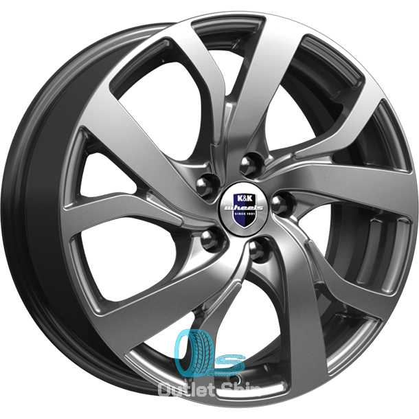 K&K Палермо 6xR15/5x100 ET 38 Dia 57.1 Дарк платинум