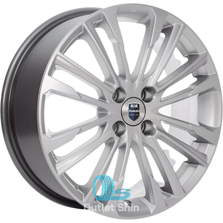 K&K Сильверстоун 6.5xR17/4x100 ET 41 Dia 60.1 Elite silver