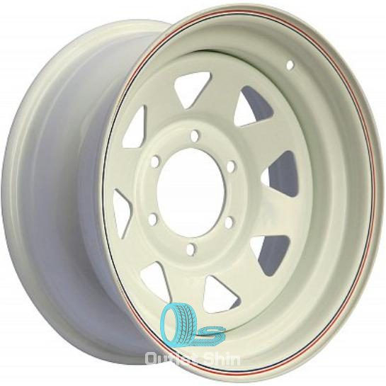 Off Road Wheels Niva 7xR15/5x139.7 ET 25 Dia 98.5 White