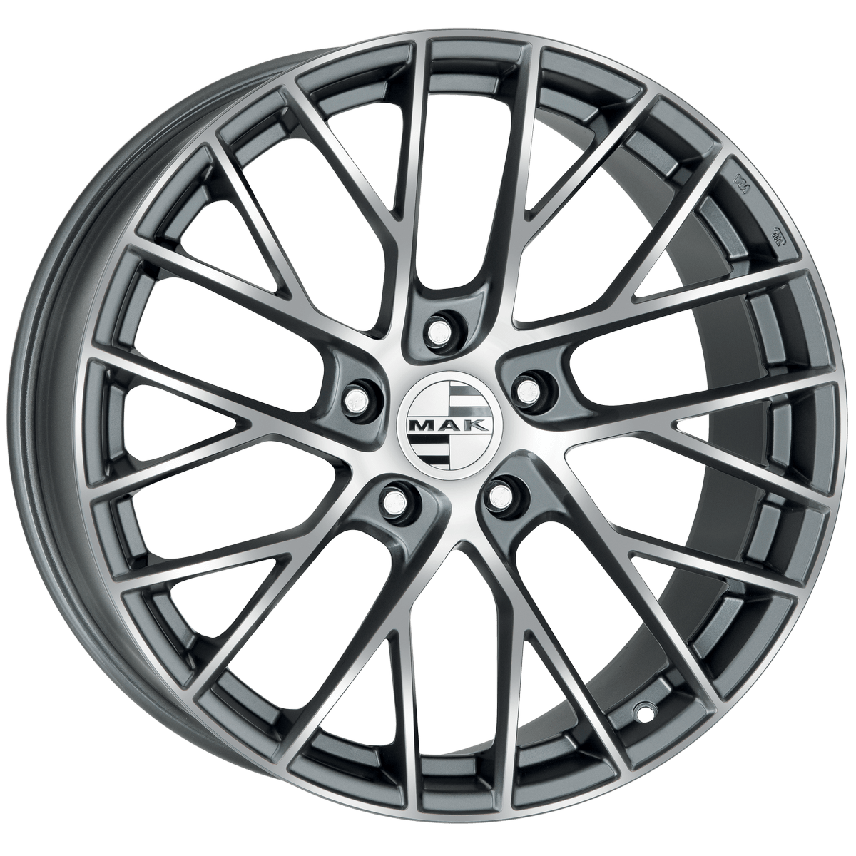 MAK Monaco 8.5xR19/5x130 ET 55 Dia 71.6 Gunmetal Mirror Face