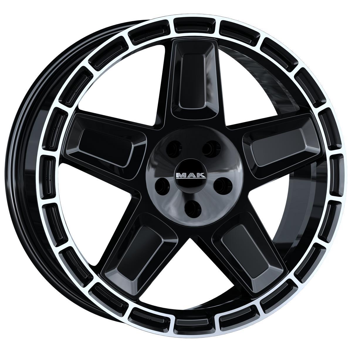 MAK Trek 9xR20/6x139.7 ET 55 Dia 95.1 Gloss Black Mirror Ring