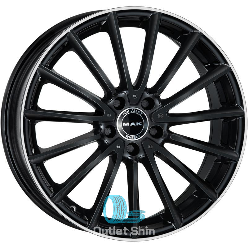 MAK Komet 8xR19/5x112 ET 48 Dia 66.6 Gloss Black Mirror Ring