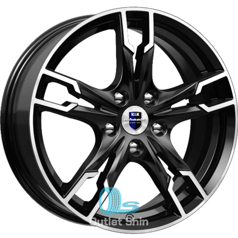 K&K Солар 7xR17/5x114.3 ET 39 Dia 60.1 Алмаз черный