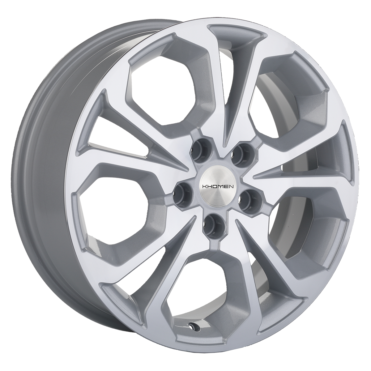 Khomen Wheels KHW1711 (Arkana/Kaptur) 6.5xR17/5x114.3 ET 50 Dia 66.1 F-Silver-FP