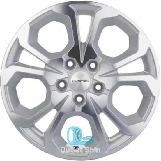 Khomen Wheels KHW1711 (Haval/Honda) 6.5xR17/5x114.3 ET 50 Dia 64.1 F-Silver-FP