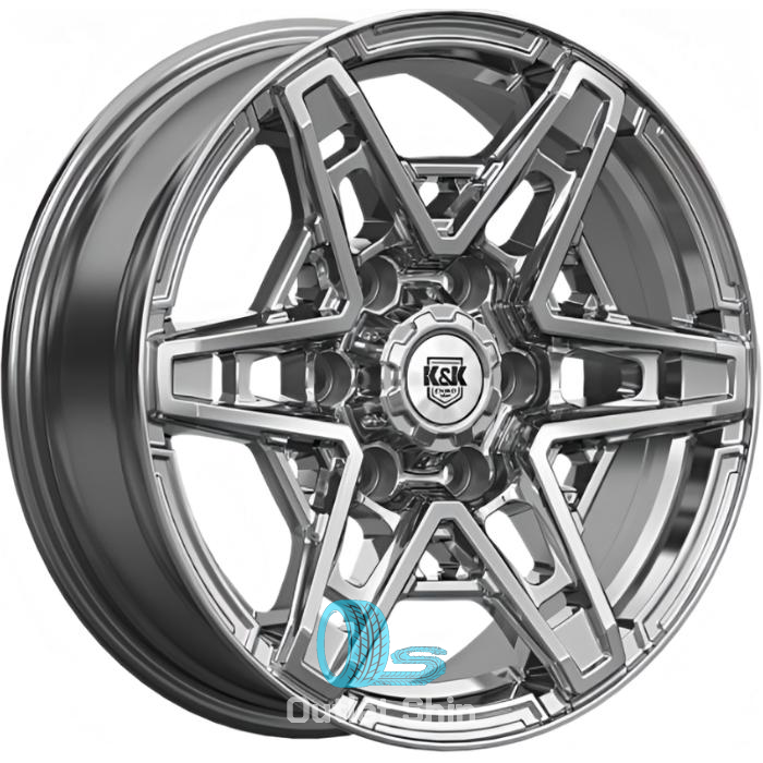 K&K Блэкберн 8xR17/6x139.7 ET 25 Dia 106.1 Дарк платинум